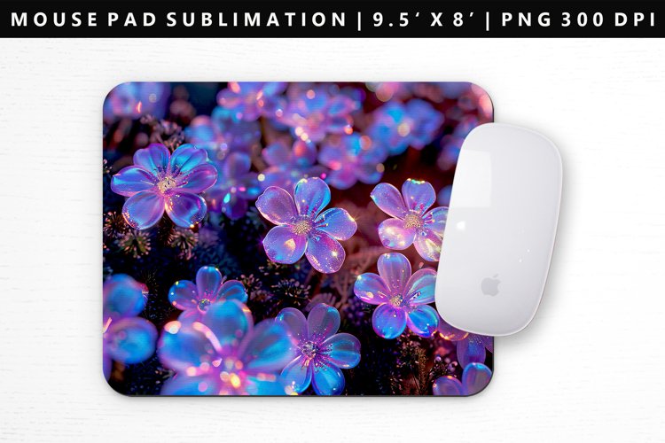 Flower Mouse Pad Design | Mouse Pad Sublimation PNG