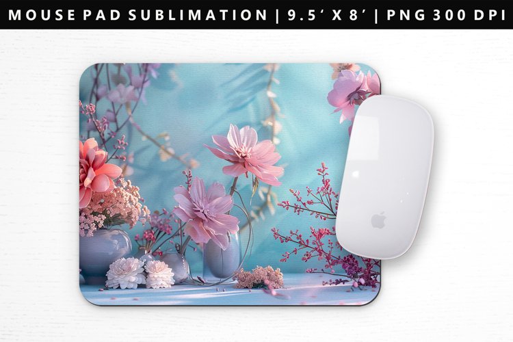 Flower Mouse Pad Design | Mouse Pad Sublimation PNG