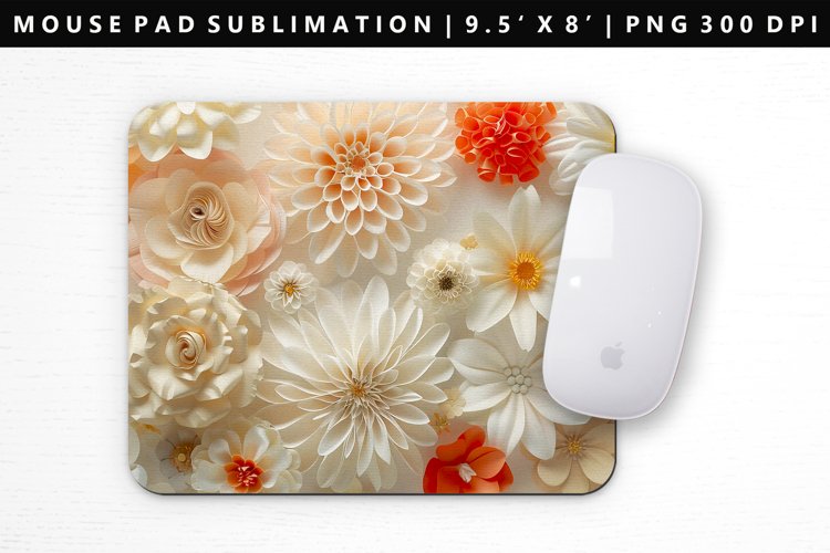 Flower Mouse Pad Design | Mouse Pad Sublimation PNG