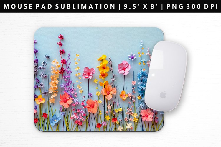 Flower Mouse Pad Design | Mouse Pad Sublimation PNG