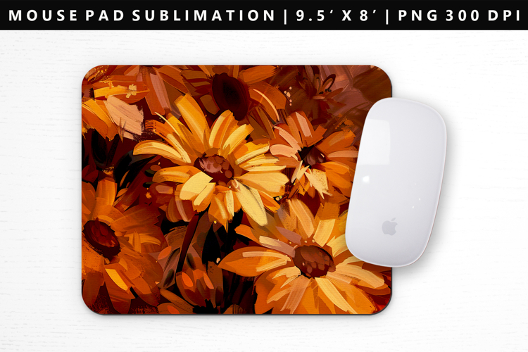 Flower Mouse Pad Design | Mouse Pad Sublimation PNG