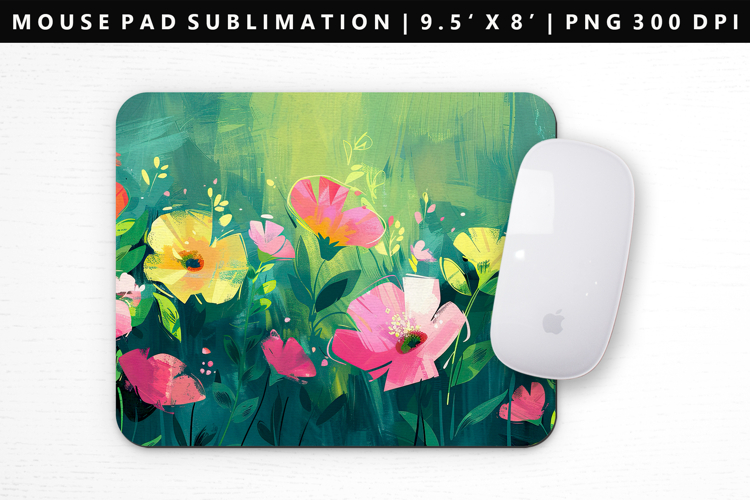 Flower Mouse Pad Design | Mouse Pad Sublimation PNG