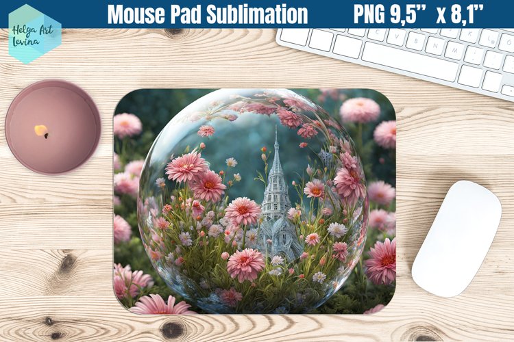 Mouse Pad Sublimation | 3D flowers