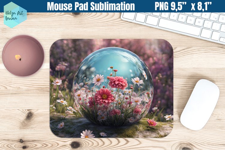 Mouse Pad Sublimation | 3D flowers
