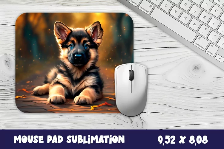 Animal mouse pad sublimation design | Mousepad dog