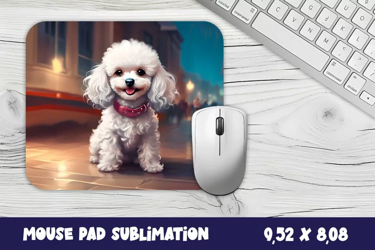 Animal mouse pad sublimation design | Mousepad dog