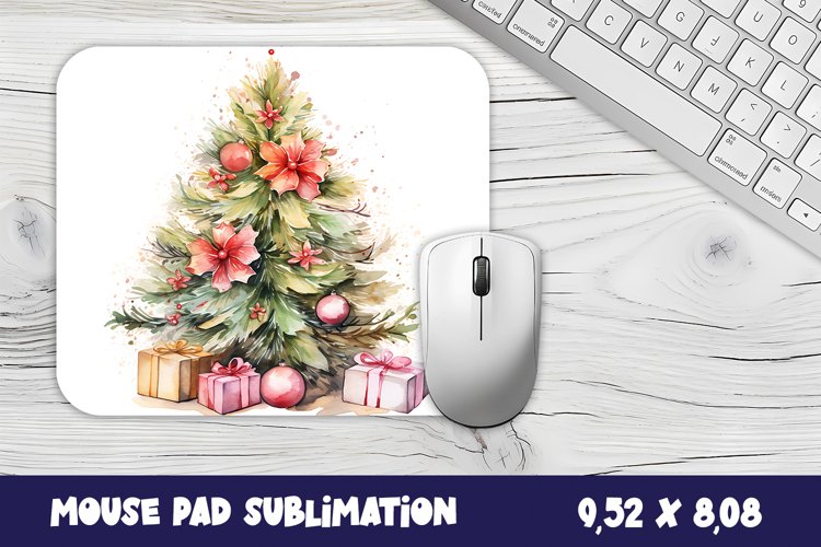 Tree christmas mouse pad / sublimation example image 1