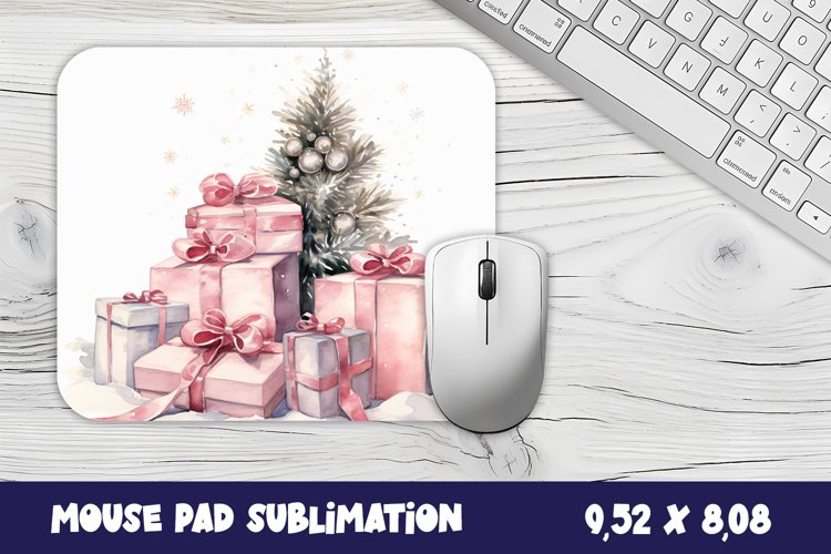 Tree christmas mouse pad / sublimation example image 1