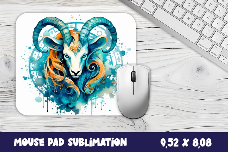 Zodiac sign Capricorn, Mouse Pad Design Sublimation