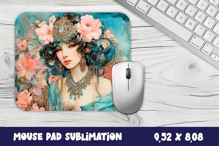 Mouse pad design | Vintage girl Mouse Pad Sublimation