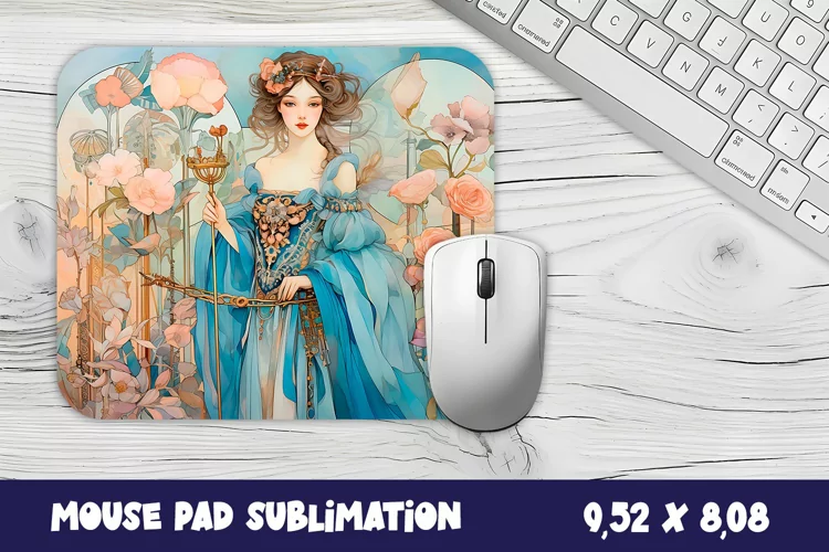 Mouse pad design | Vintage girl Mouse Pad Sublimation