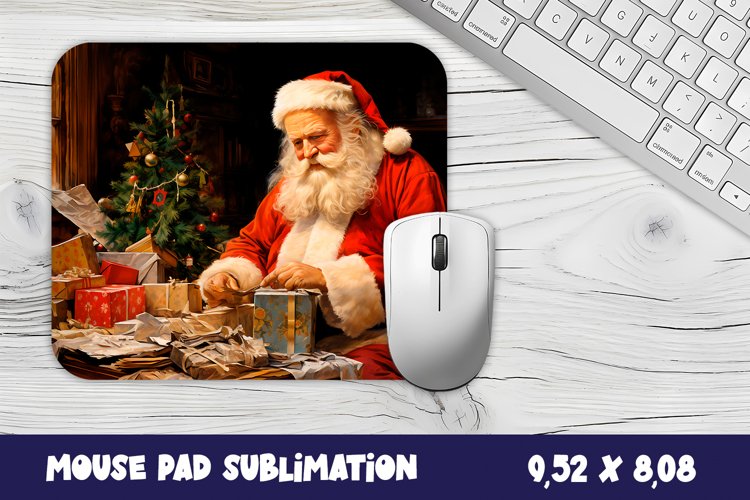 Santa Claus mouse pad winter/village example image 1