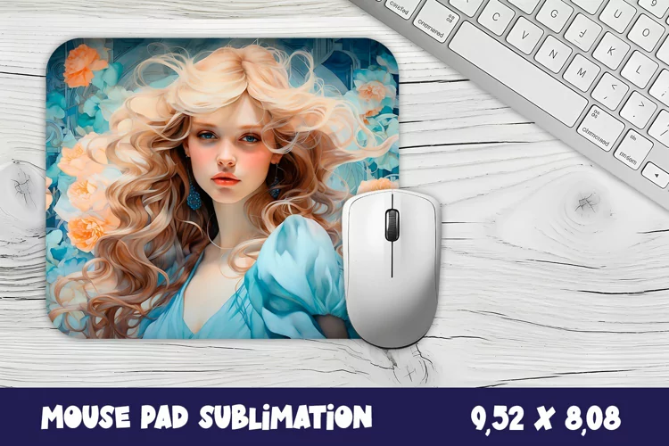 Mouse pad design | Vintage girl Mouse Pad Sublimation