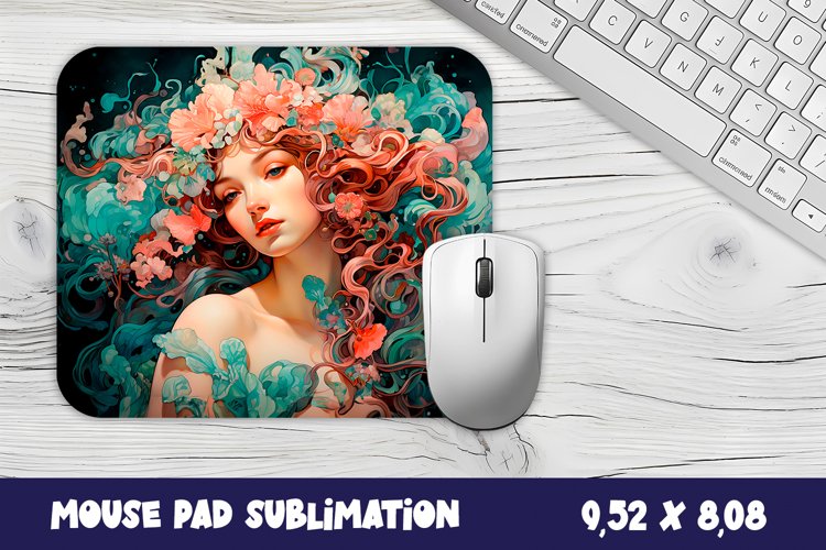 Mouse pad design | Vintage girl Mouse Pad Sublimation