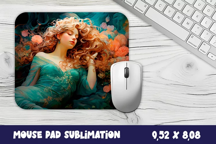 Mouse pad design | Vintage girl Mouse Pad Sublimation