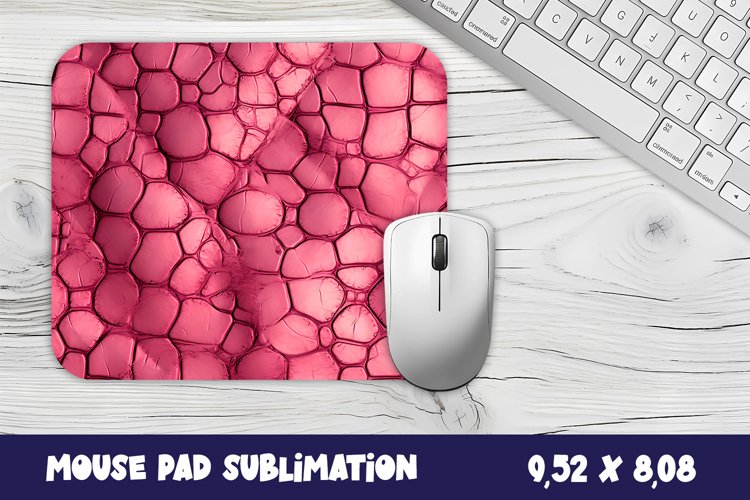 Embossed Pink Leather 3d Mouse Pad Sublimation. example image 1