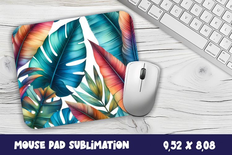 Tropical Mouse Pad Sublimation. Tropical Leaves Mouse Pad