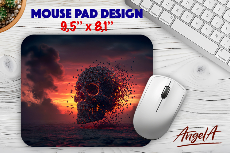 Fantasy Horror Halloween Skull Mouse pad sublimation PNG