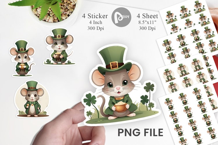 Mouse St. Patrick Sticker