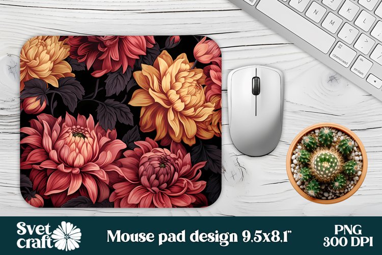 Flower mouse pad sublimation | Floral mousepad design