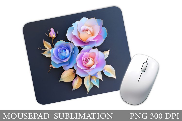 Roses Mouse Pad Design. Flowers Mouse Pad Sublimation