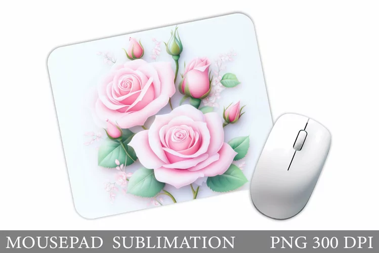 Roses Mouse Pad Sublimation. Flowers Mouse Pad Design