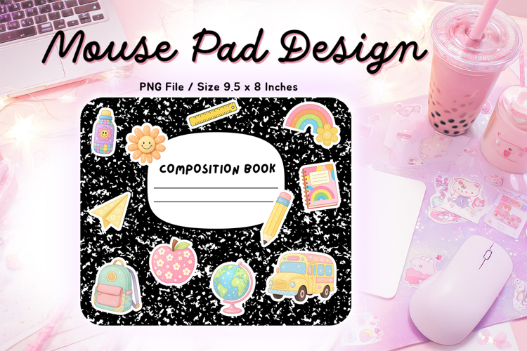 Composition Book Mouse Pad Back to school Teacher Gift
