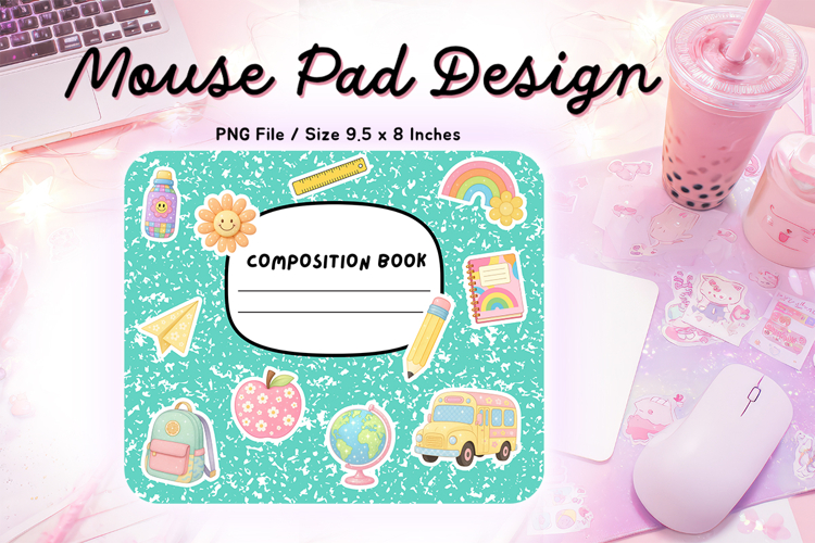 Composition Book Mouse Pad Back to school Teacher Gift