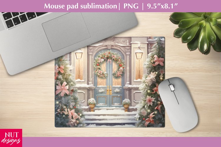 Christmas Mousepad PNG, Christmas house Mousepad sublimation