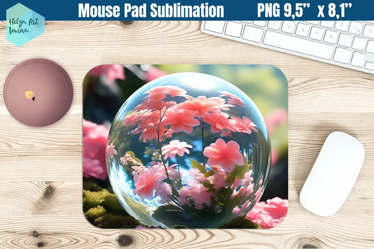 Mouse Pad Sublimation | 3D flowers