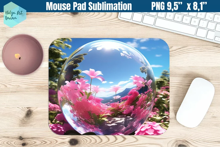 Mouse Pad Sublimation | 3D flowers
