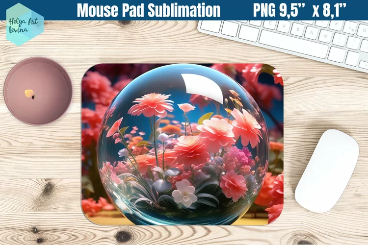 Mouse Pad Sublimation | 3D flowers