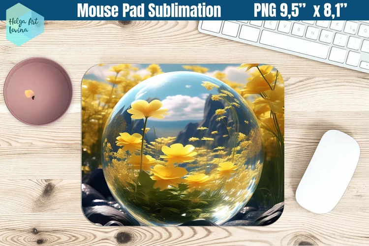 Mouse Pad Sublimation | 3D flowers