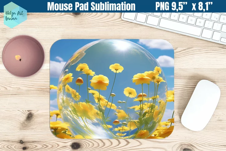 Mouse Pad Sublimation | 3D flowers