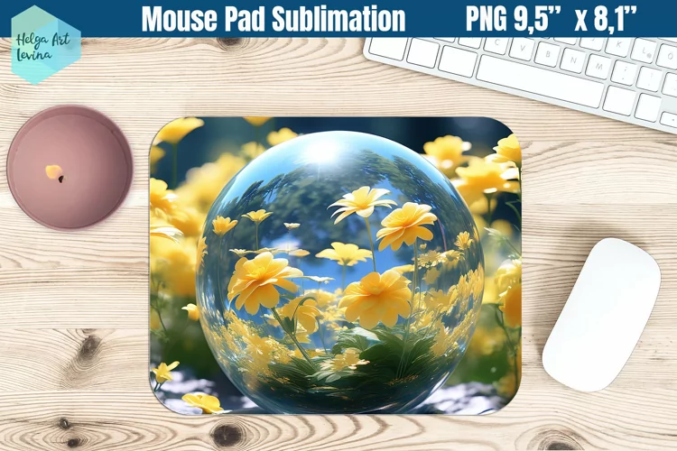 Mouse Pad Sublimation | 3D flowers