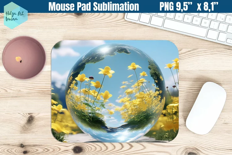 Mouse Pad Sublimation | 3D flowers