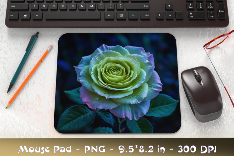 Blue Rose Mousepad Sublimation PNG