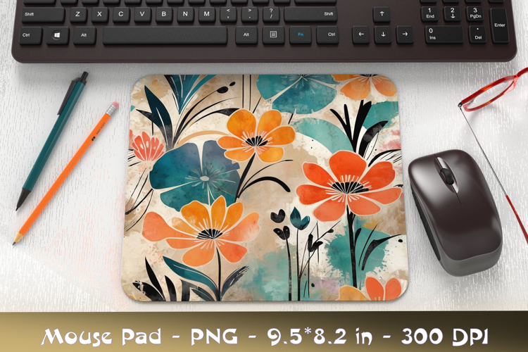 Floral Inspiration Mousepad Sublimation PNG