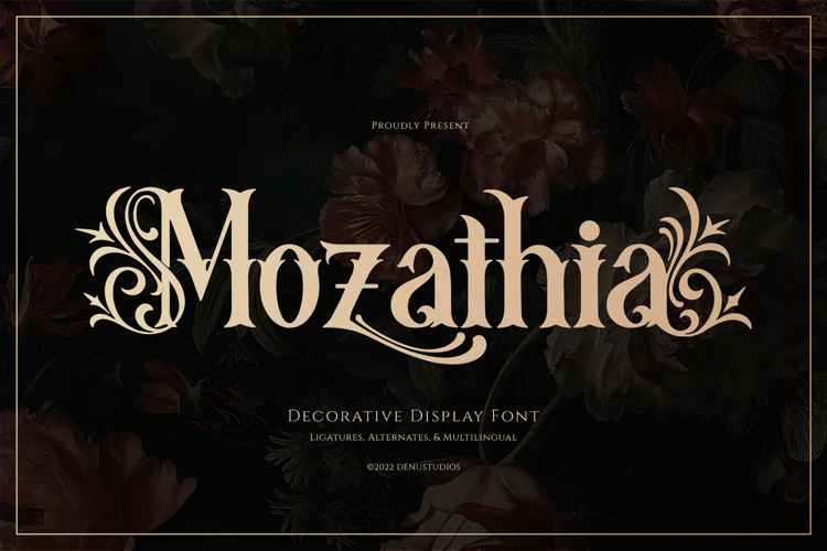 Mozathia | Decorative Display Font