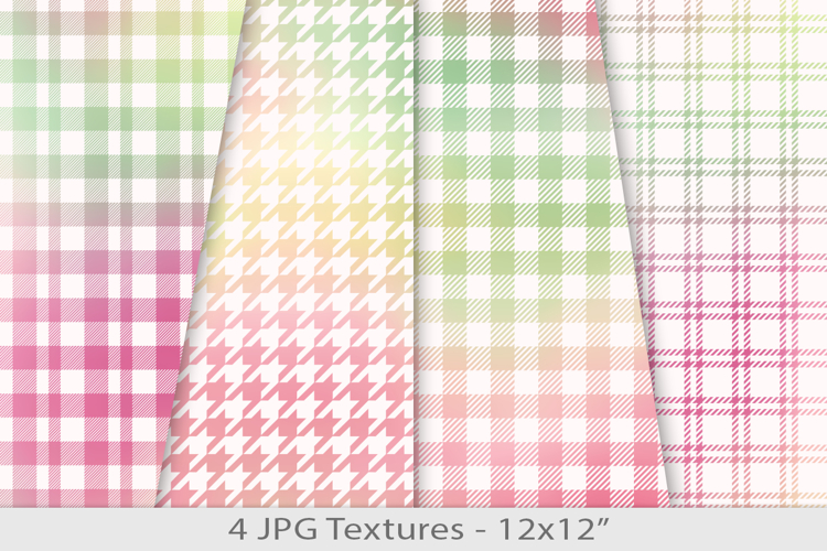 Seamless plaid gradient paper pattern