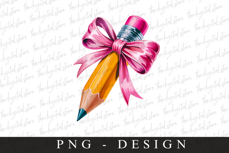 Coquette Pencil Png | School Png | Sublimation
