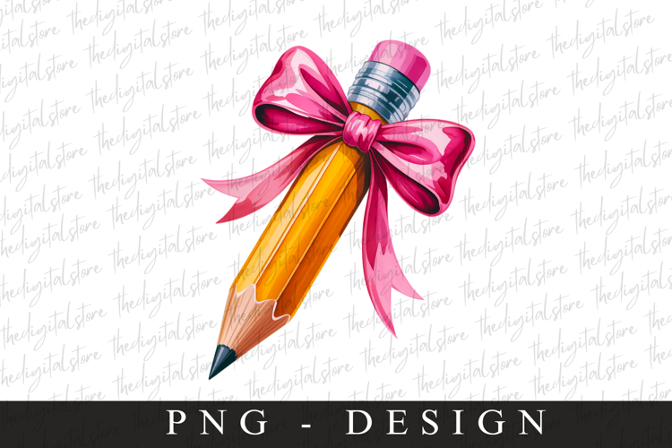 Coquette Pencil Png | School Png | Sublimation