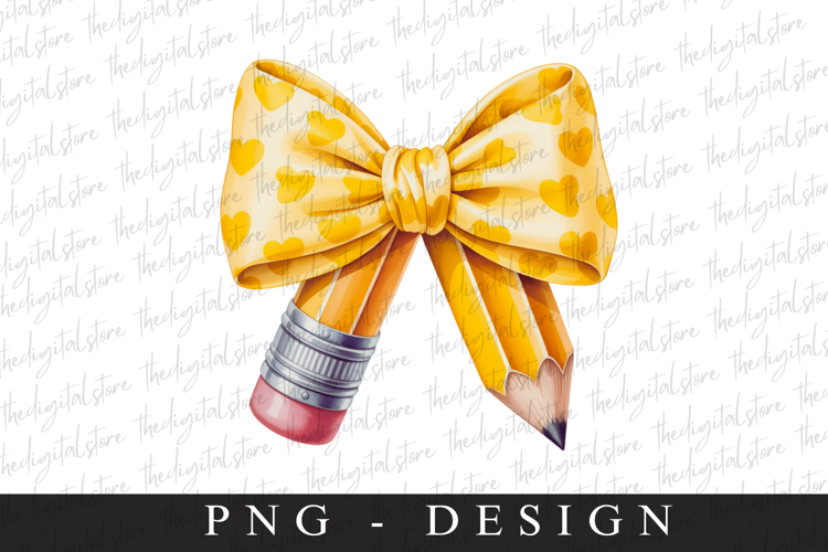 Coquette Pencil Png | School Png | Sublimation