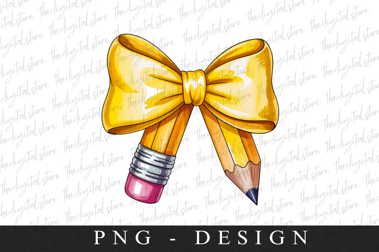 Coquette Pencil Png | School Png | Sublimation