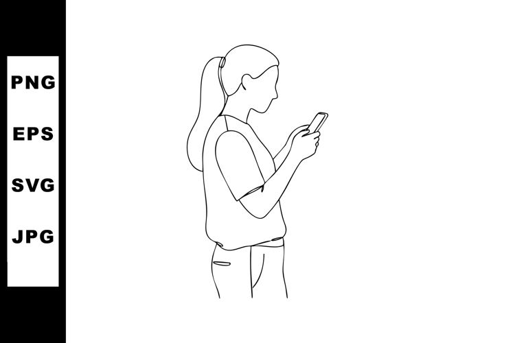 Ponytail Clipart Image 3