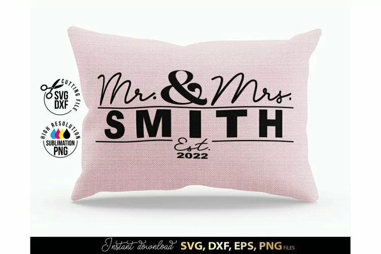 Mr and Mrs Monogram | Wifey Hubby SVG | Wedding Gift Ideas