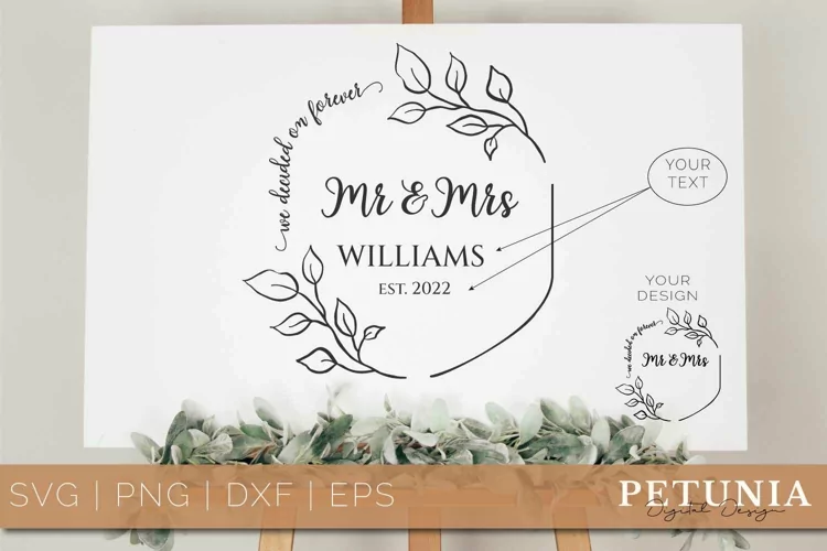 Mr and Mrs Svg | Wedding Monogram SVG