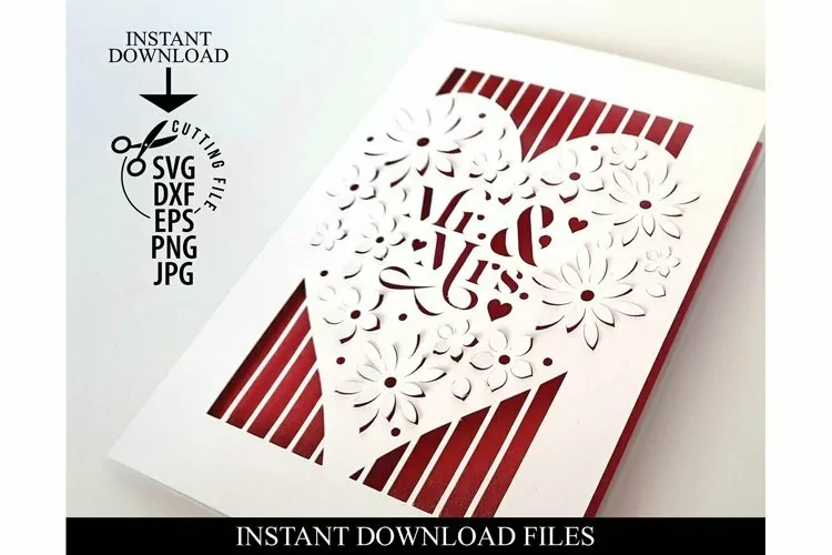 Mr And Mrs Card | Wedding Card| Paper Cutting Wedding Card