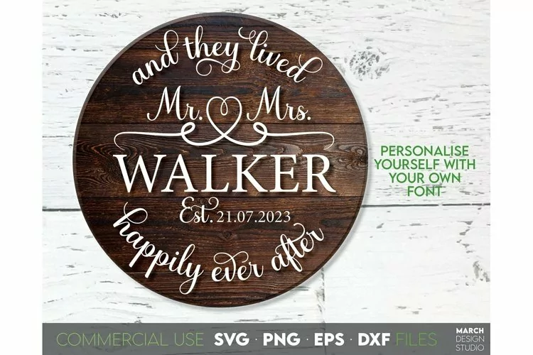 Mr and Mrs SVG, Wedding Spilt Monogram SVG, Family monogram