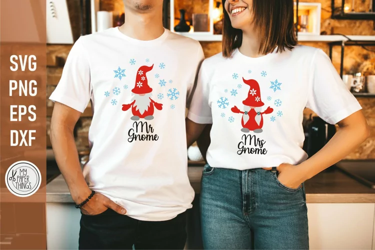 Christmas Matching shirts SVG | Mr and Mrs svg | Gnome svg